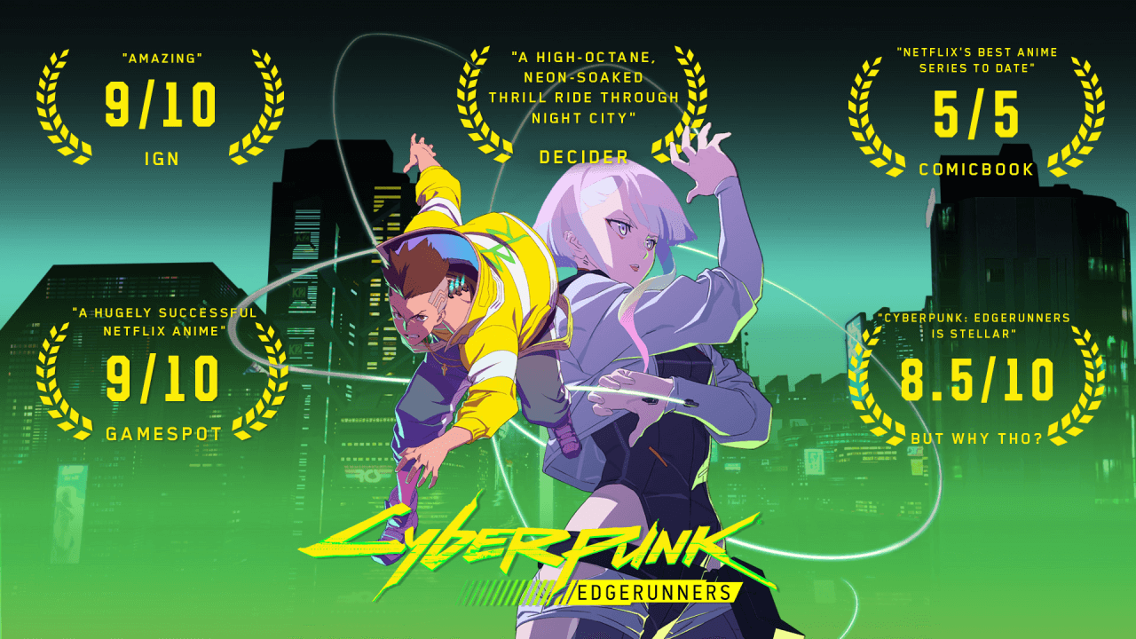 Cyberpunk: Edgerunners für Game Awards 2022 nominiert Titel