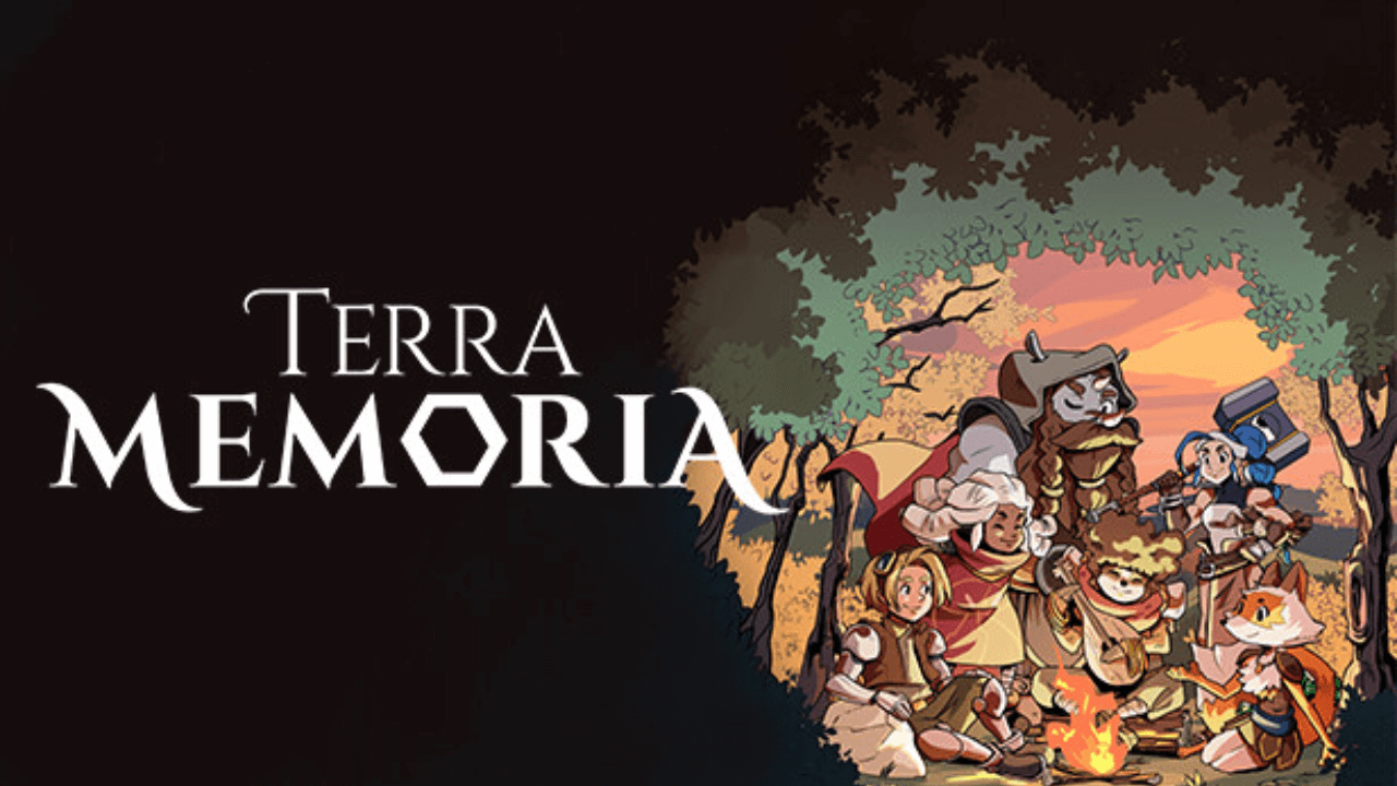 Road-Trip-Spiel Terra Memoria zeigt warme Pixelfarben Titel